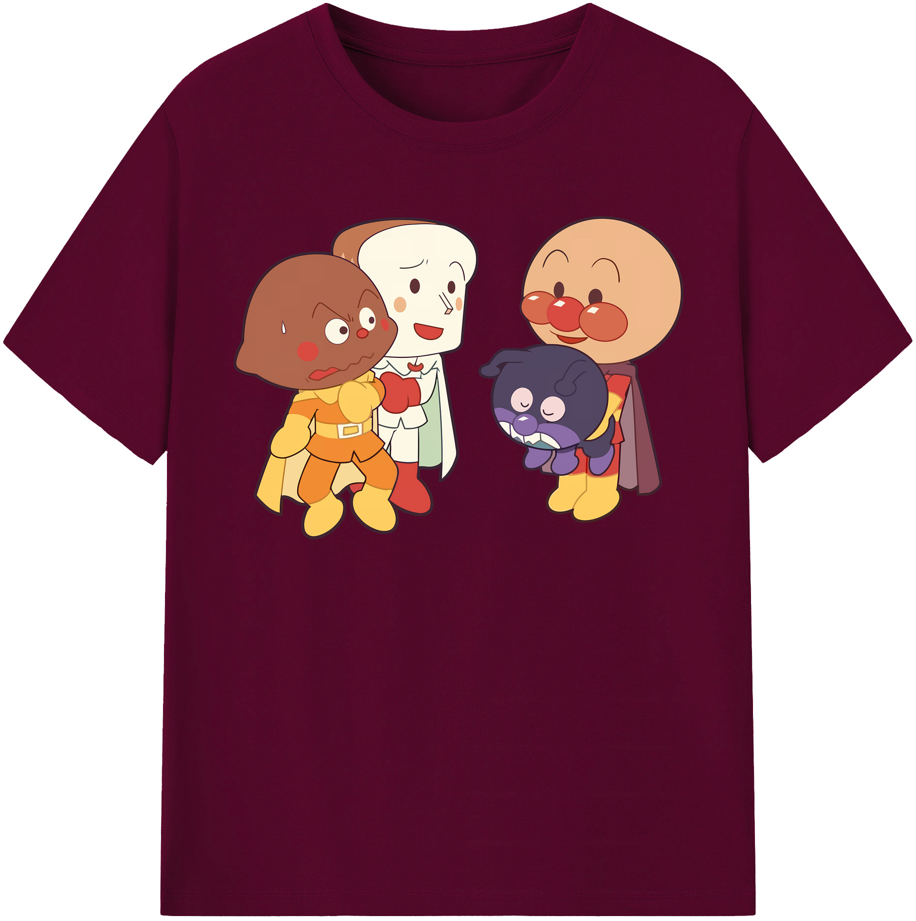 （画像用） アンパンマン Anpanman レディースカジュアルプリントTシャツ（綿100％）